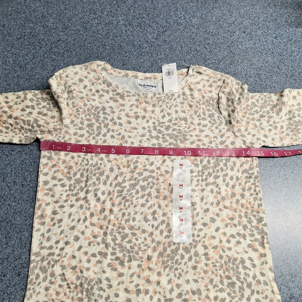 Old Navy Long Sleeved Henley & Leopard Print Shirt Bundle Size 8/M, NWT